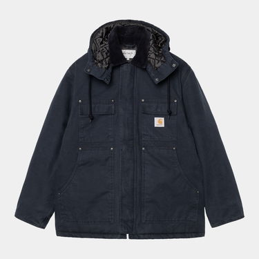 Frakker Carhartt WIP Carhartt WIP Ambel Stone Washed Hooded Coat Mørkeblå | I035616_18, 0