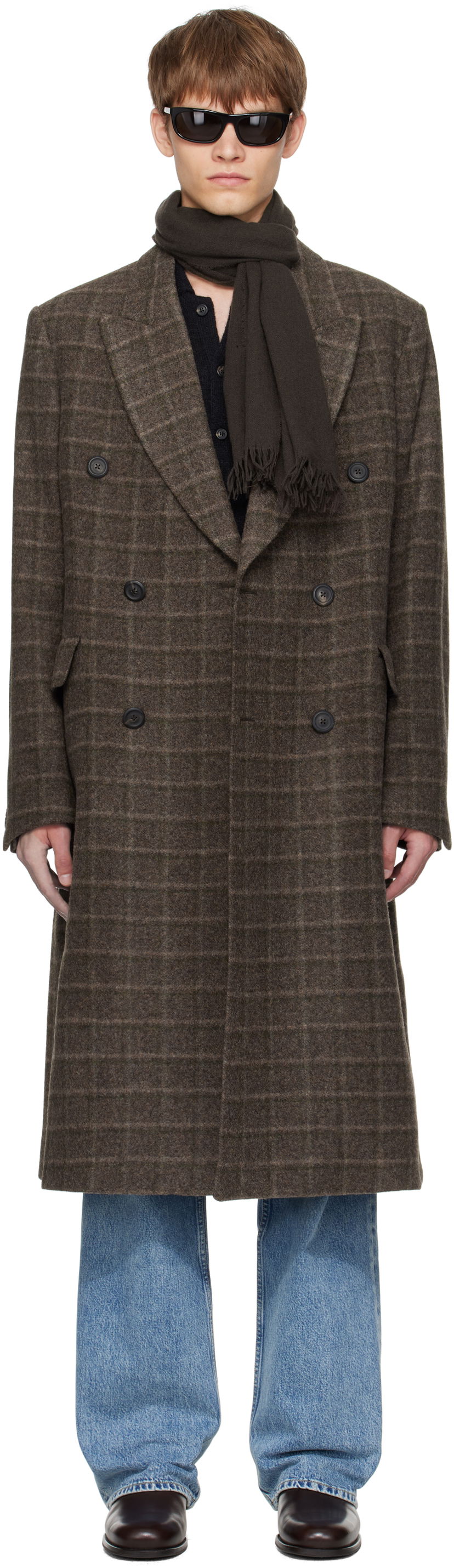 Frakker OUR LEGACY OUR LEGACY Whale Double-Breasted Coat Brun | M4251WD