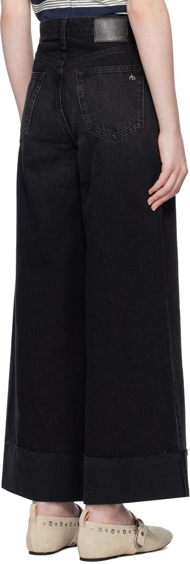 Jeans rag & bone Sofie Ankle Wide Leg Jeans Sort | WDD24H2993RGBL, 2