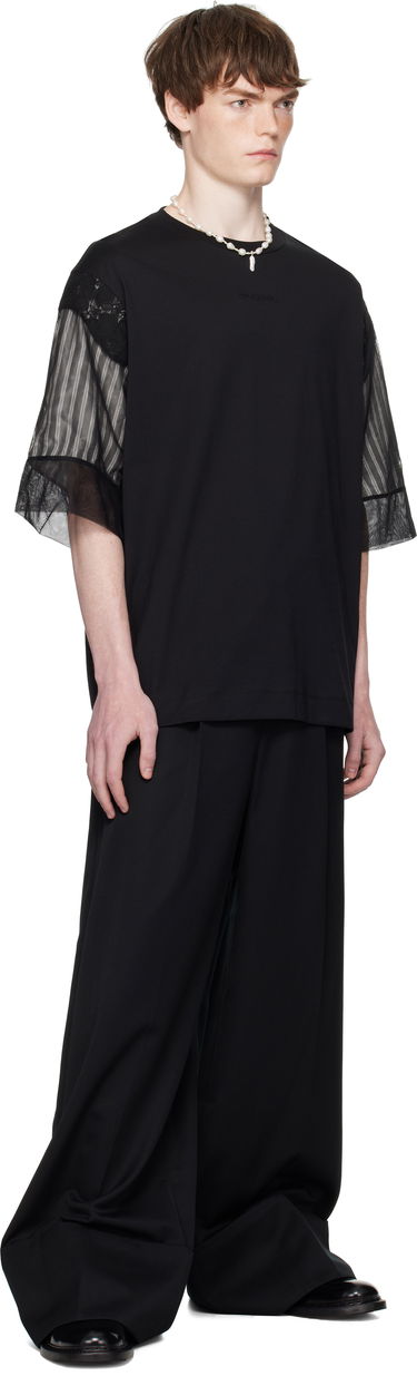 T-shirt Simone Rocha Simone Rocha Trapped Lace Patchwork T-shirt Sort | 5354 0553, 3