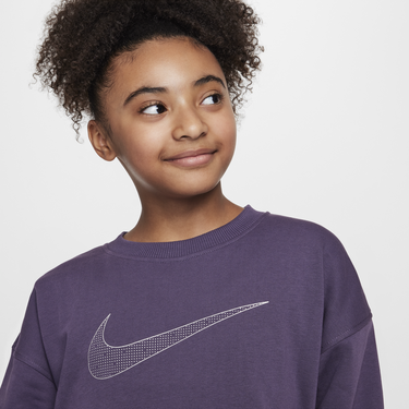 Sweater Nike Sportswear Club Fleece Loose Fit Sweatshirt Lilla | HM6527-573, 2