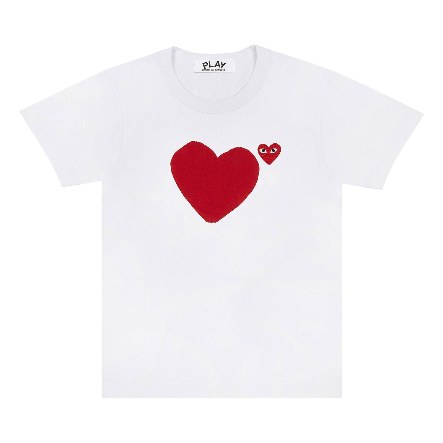T-shirt Comme des Garçons PLAY T-Shirt with Red Heart Hvid | AZ T221 051 1, 1