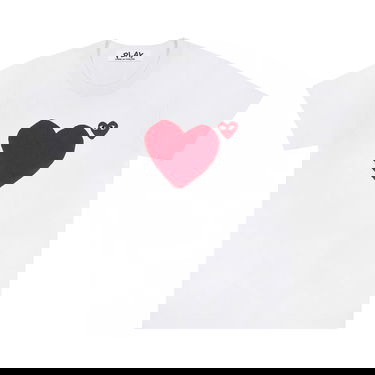 T-shirt Comme des Garçons PLAY T-Shirt with Red Heart Hvid | AZ T221 051 1, 1