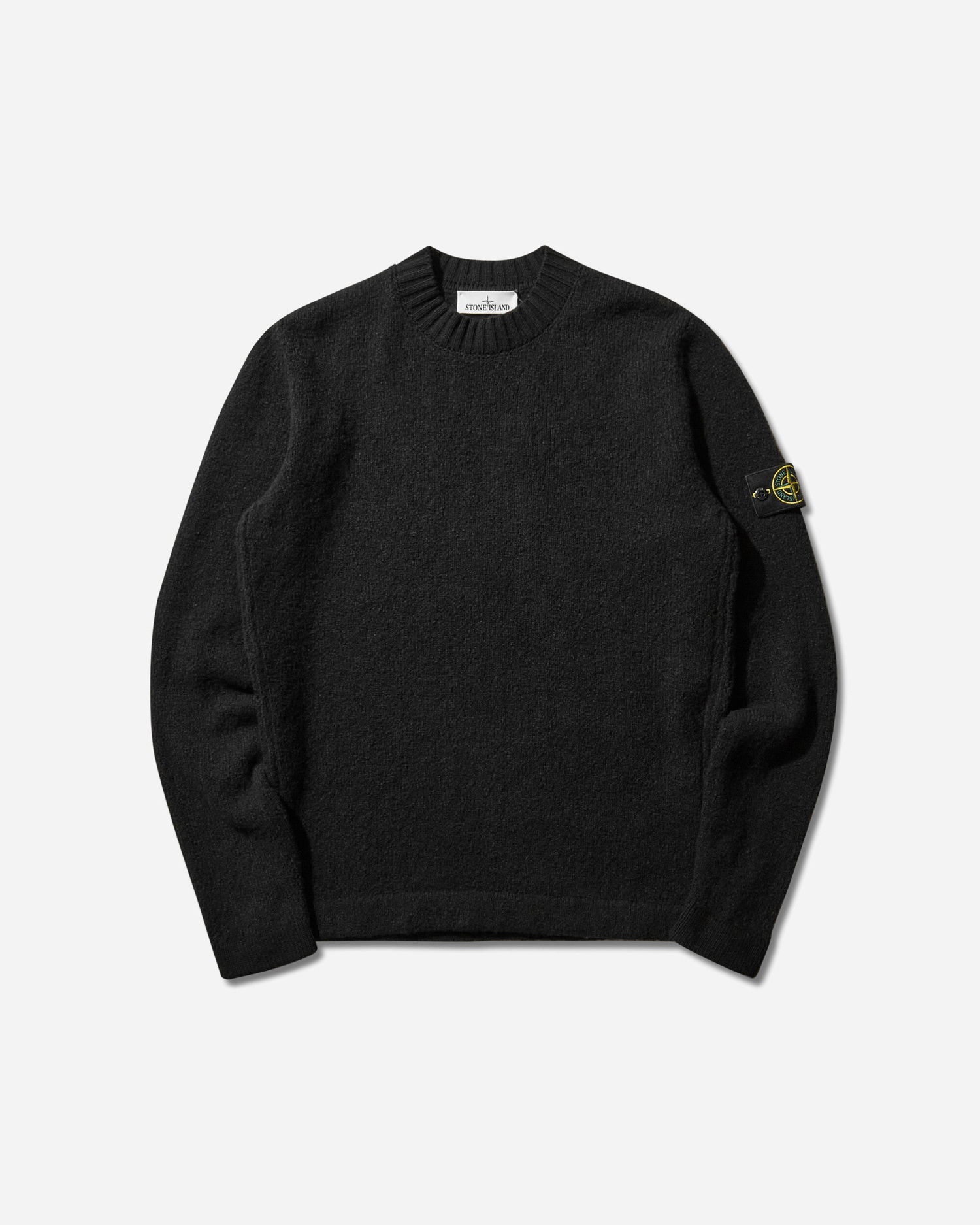 Sweater Stone Island Brushed Wool Knit Sweater Sort | K2S15-5100056-S00N2 V0029, 1