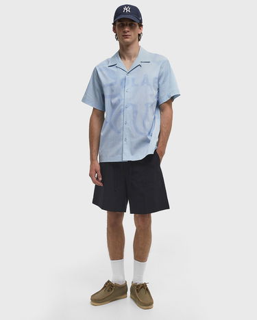 Skjorte ØLÅF Sun Print Camp Collar Shirt Blå | M210303-SURFBLUE, 2