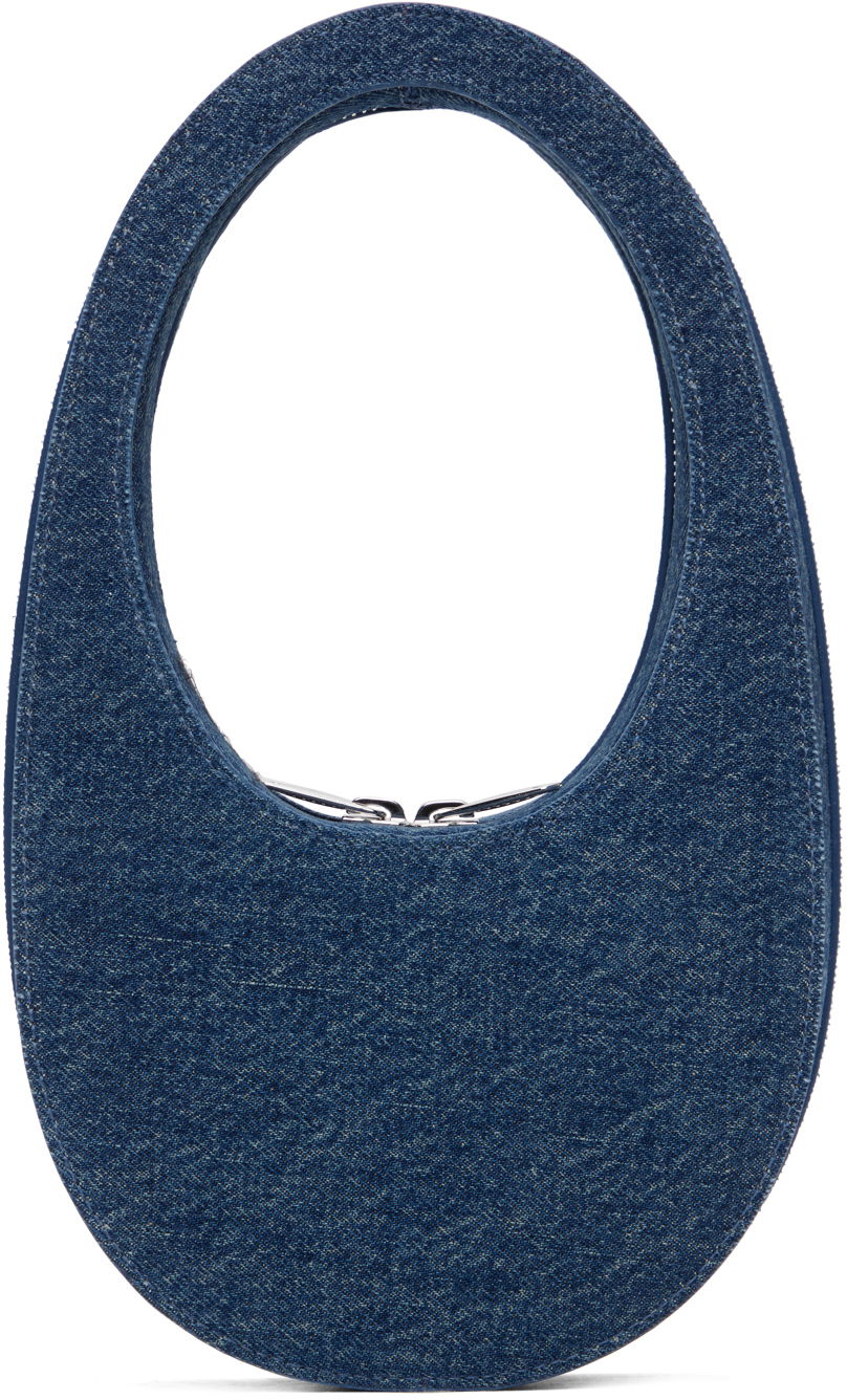 Håndtaske Coperni Coperni Mini Swipe Denim Shoulder Bag Blå | COPBA01BIS252