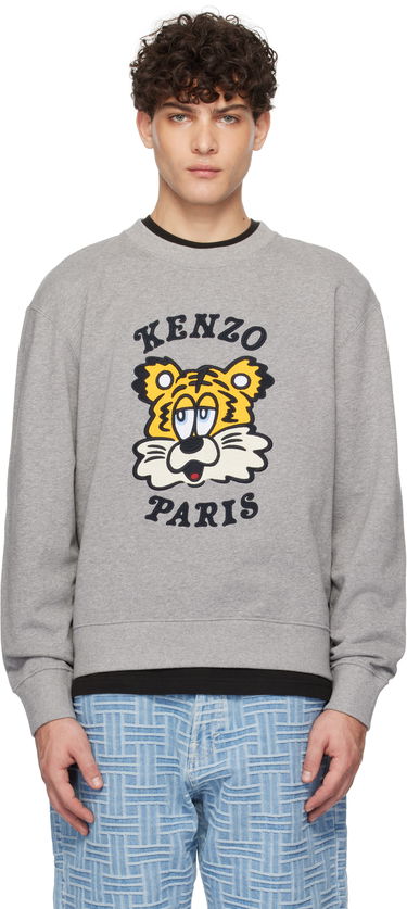 Sweatshirt KENZO Paris VERDY Edition Embroidered Sweatshirt Grå | FF58SW2394MF, 0