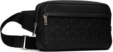 Taljetaske FERRAGAMO Ferragamo Gancini Embossed Leather Belt Bag Sort | 769479, 1