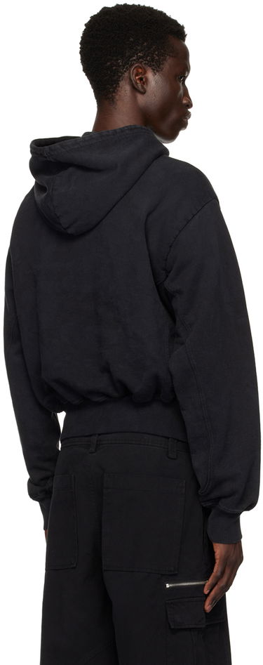 Sweatshirt Han Kjøbenhavn Han Kjobenhavn Faded Logo Hoodie Sort | M-134010, 2