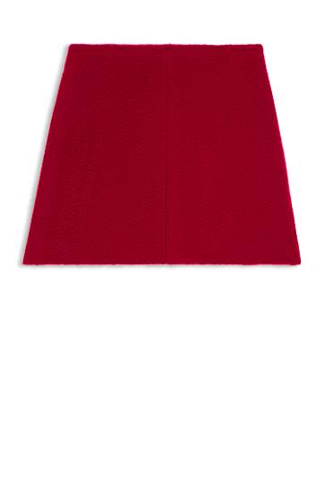 Nederdel BOSS A-line mini skirt with textured effect Rød | 50547637, 0