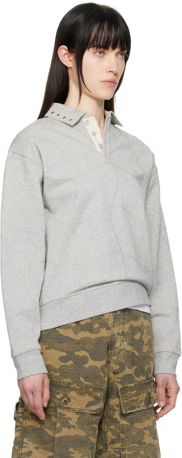 Sweatshirt Dime Dime Wave Rugby Polo Grå | DIMESP254GRY, 4