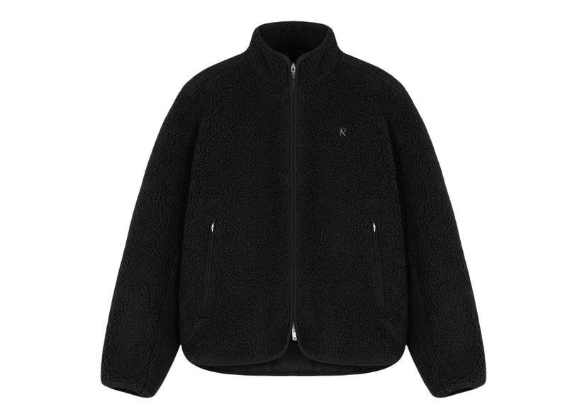 Jakke Represent Clo Represent Fleece Zip Through Jacket Black Sort | M01185-01