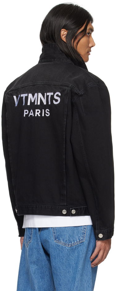 Jakke VETEMENTS VTMNTS Embroidered Denim Jacket Sort | VL20JA560BW, 2
