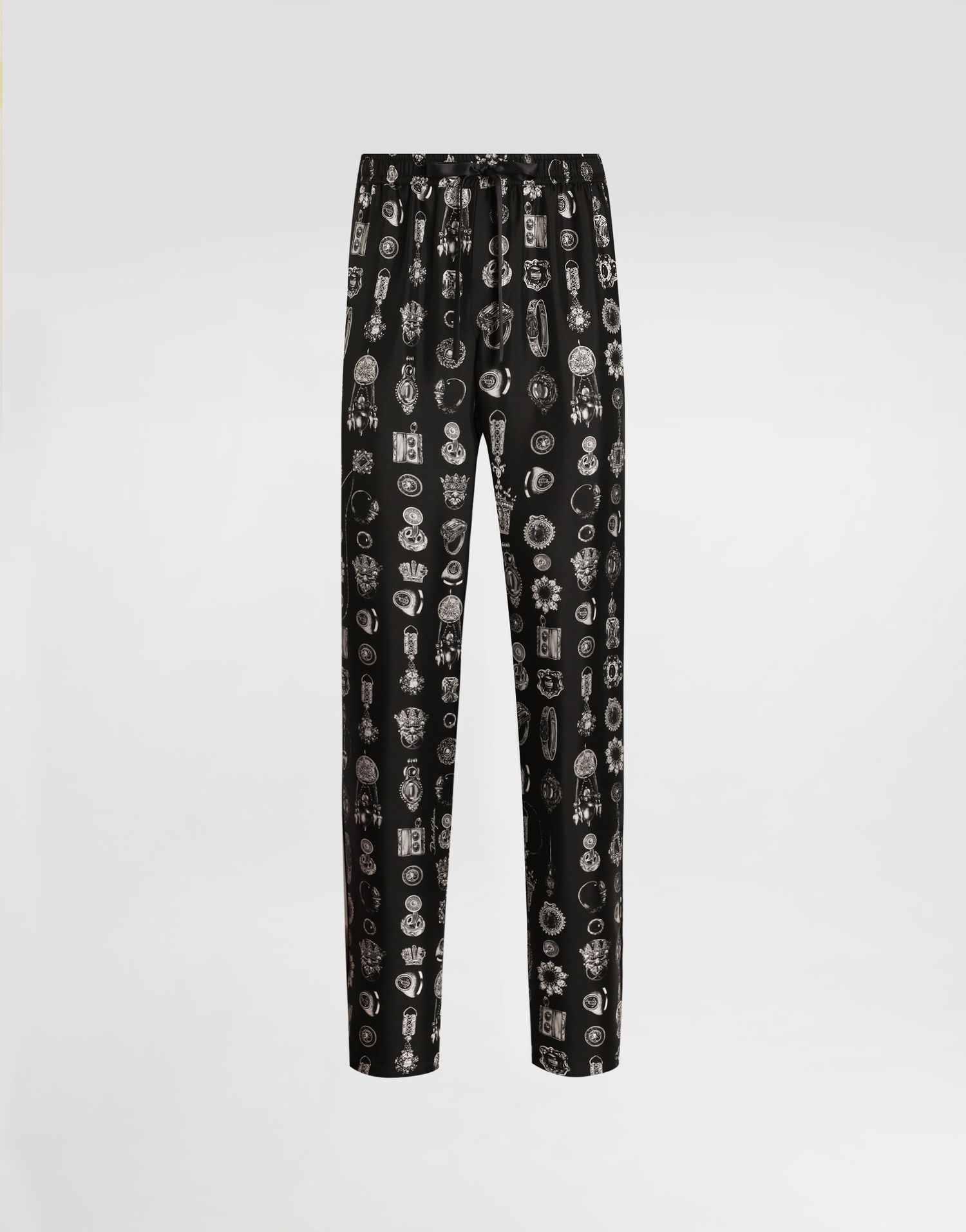 Bukser Dolce & Gabbana Jewel-print Twill Trousers Sort | GVCRATIS1ZVHH5QP, 0