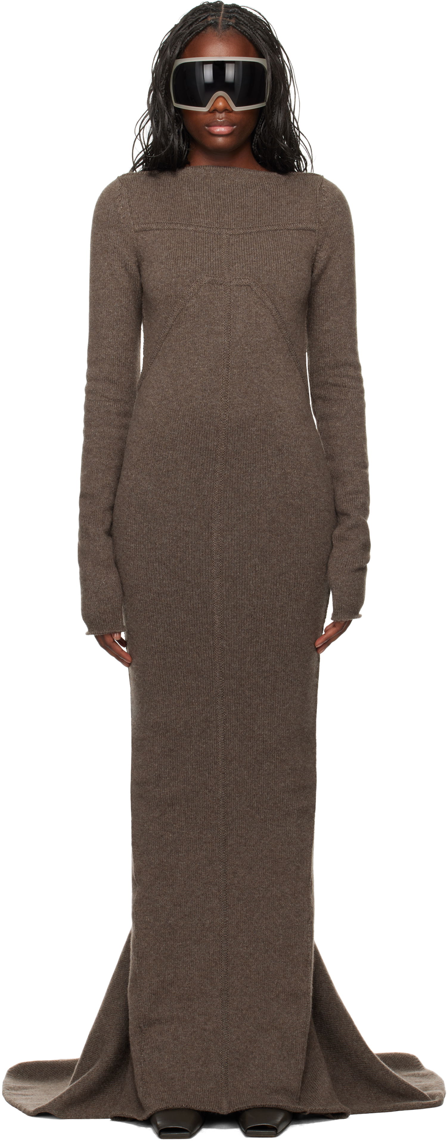 Kjole Rick Owens Maxi Dress Grå | RO02D3688 KLWS, 0