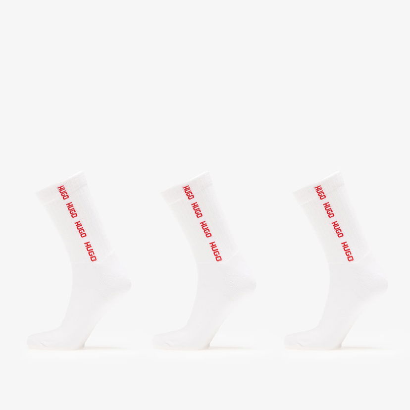 Sokker BOSS Hugo Boss 3-Pack Rib Tape Socks Hvid | 50543076-101