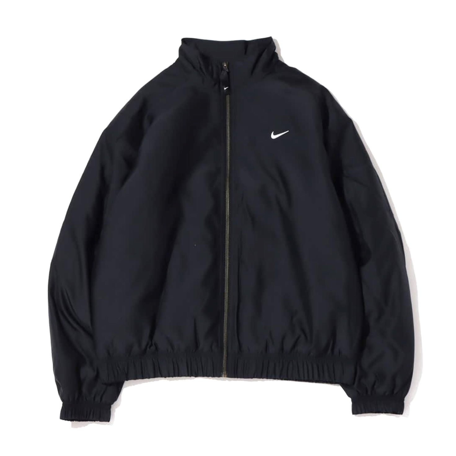 Bomberjakke Nike Solo Swoosh Satin Bomber Jacket (Asia Sizing) Black Kumquat Sort | DN1267-010, 0