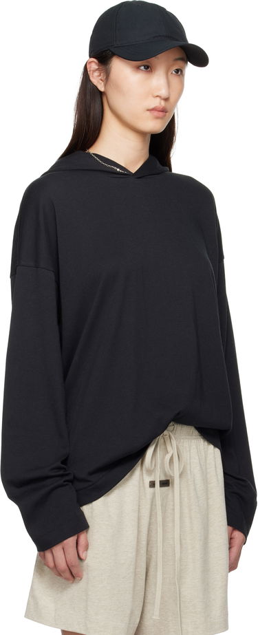 Sweatshirt Fear of God Fear of God ESSENTIALS Long Sleeve Hoodie Sort | 125SP257040FW, 1