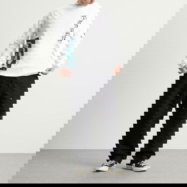 T-shirt By Parra Parra Your Face Graphic Long Sleeve T-Shirt Hvid | 53521-WHT, 4