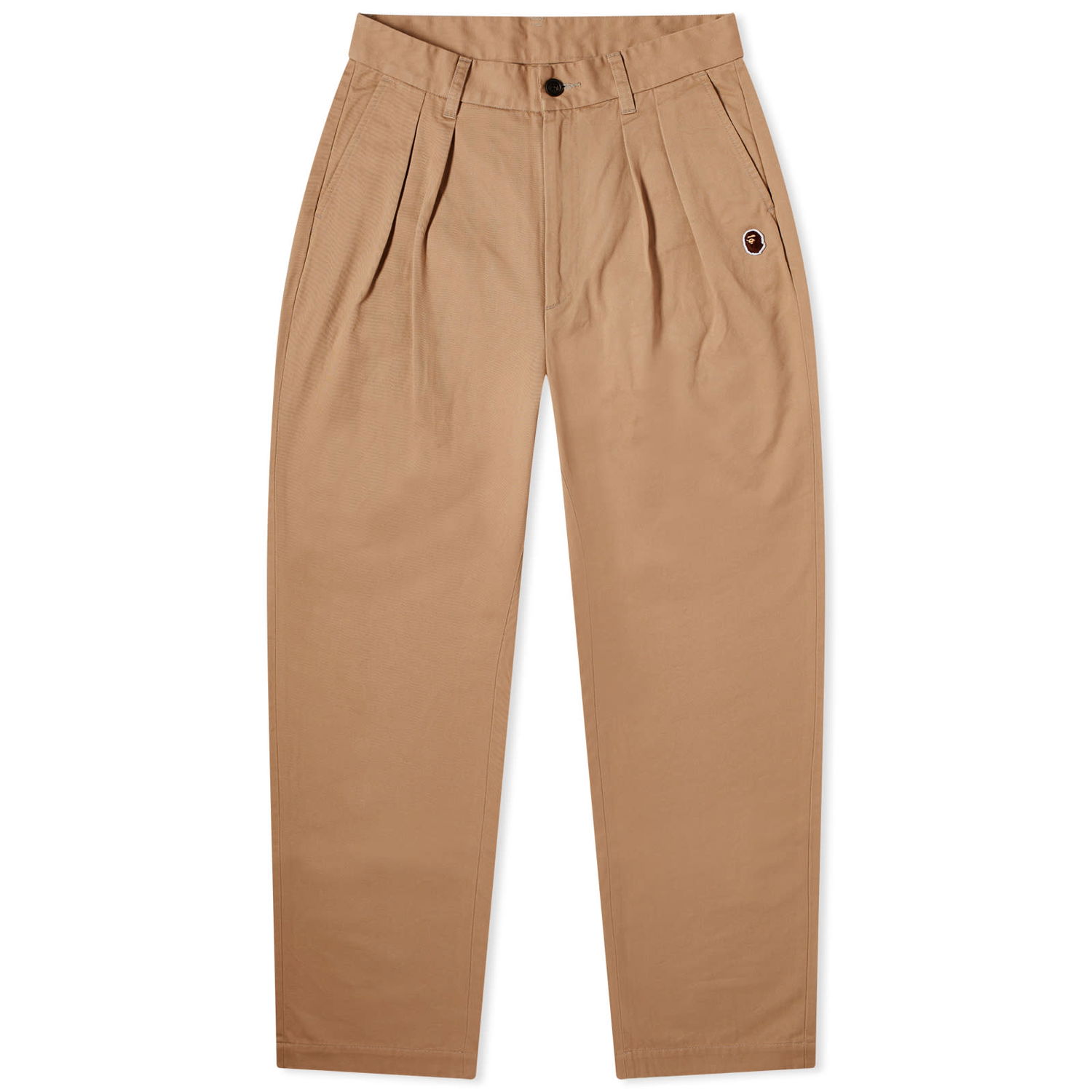 Bukser BAPE Ape Head One Point 2Tuck Chino Pants Beige | 001PTJ801010M-BGE, 0