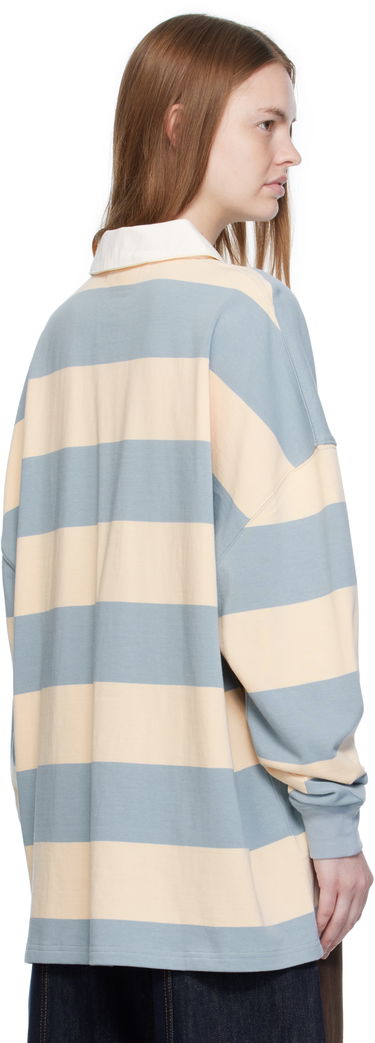 Polo skjorte Ksubi Ksubi Rugged Ruby Striped Long Sleeve Polo Blå | WFA25TE023, 2