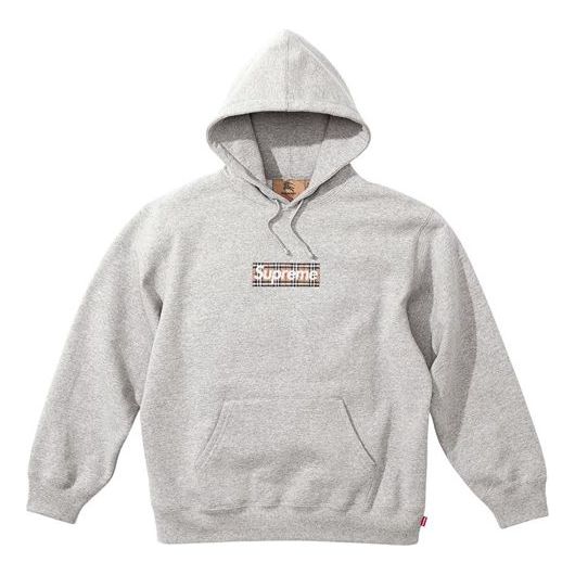 Sweatshirt Supreme Supreme x Burberry Box Logo Hoodie Grå | SUP-SS22-126