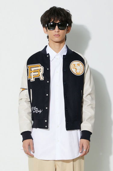 Bomberjakke Baracuta Baracuta Varsity Wool Blend Bomber Jacket Mørkeblå | BRCPS0996, 4