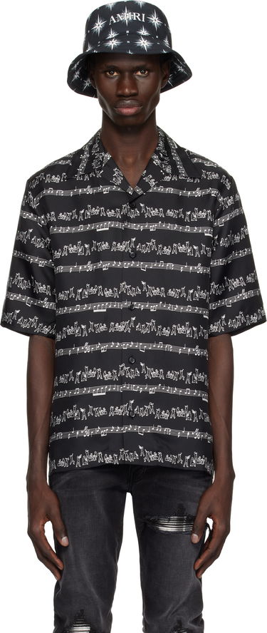 Skjorte AMIRI AMIRI Jazz Band Print Shirt Sort | AMSTCA1106, 0