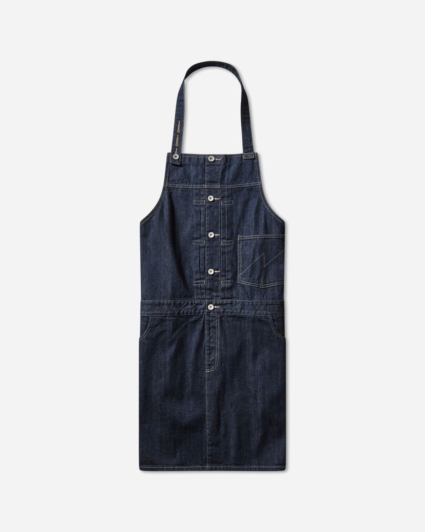 Tøj Neighborhood Button-Front Utility Denim Apron Mørkeblå | 252ZANH-AC01 INDIGO