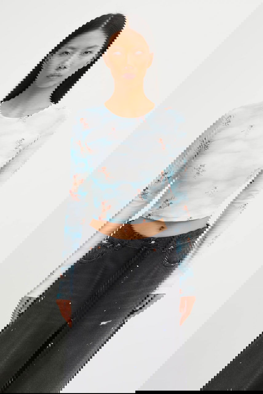 Crop top Fiorucci Beatitudo Print Long Sleeve Crop Flerfarvet | W25FWTLO003LY01BL02, 0