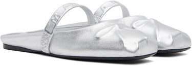 Tøj Marni Marni Leather Little Bow Sabot Slippers Metalisk | SBMS010400 PR695, 3