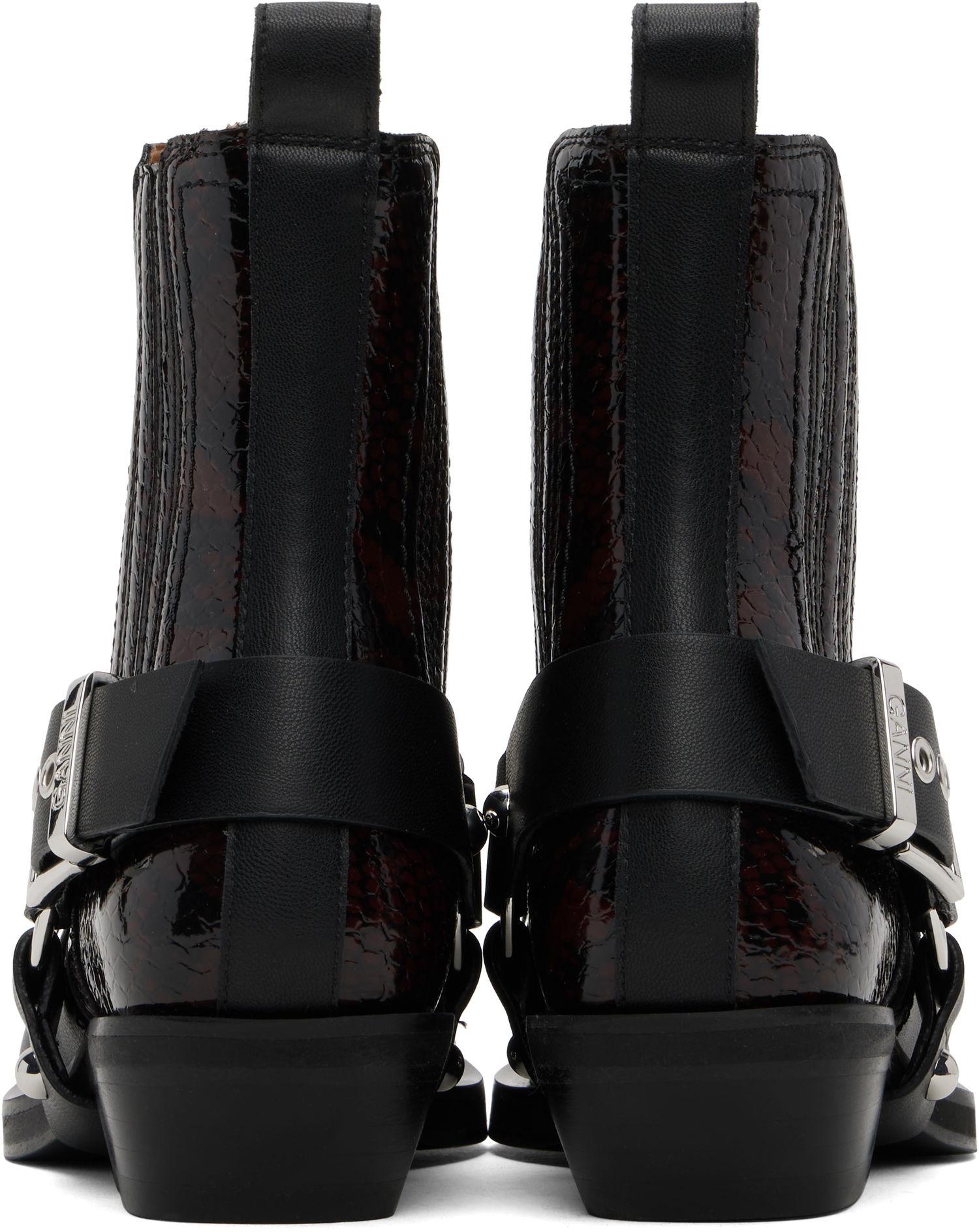 Tilbehør GANNI GANNI Low Cut Western Chelsea Boots Sort | S2855, 1