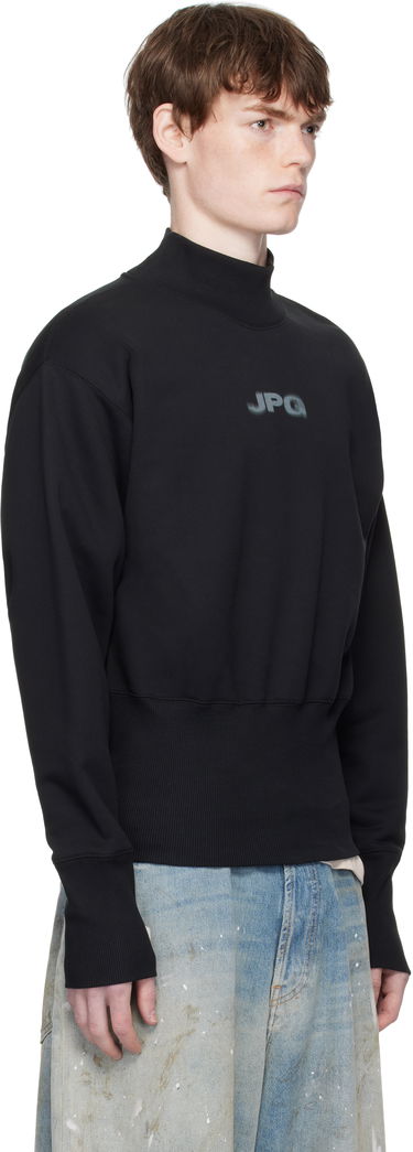Sweatshirt Jean Paul Gaultier Jean Paul Gaultier Cropped Mock Neck Sweatshirt Sort | 25/03-W-TO289-J003-0004, 4