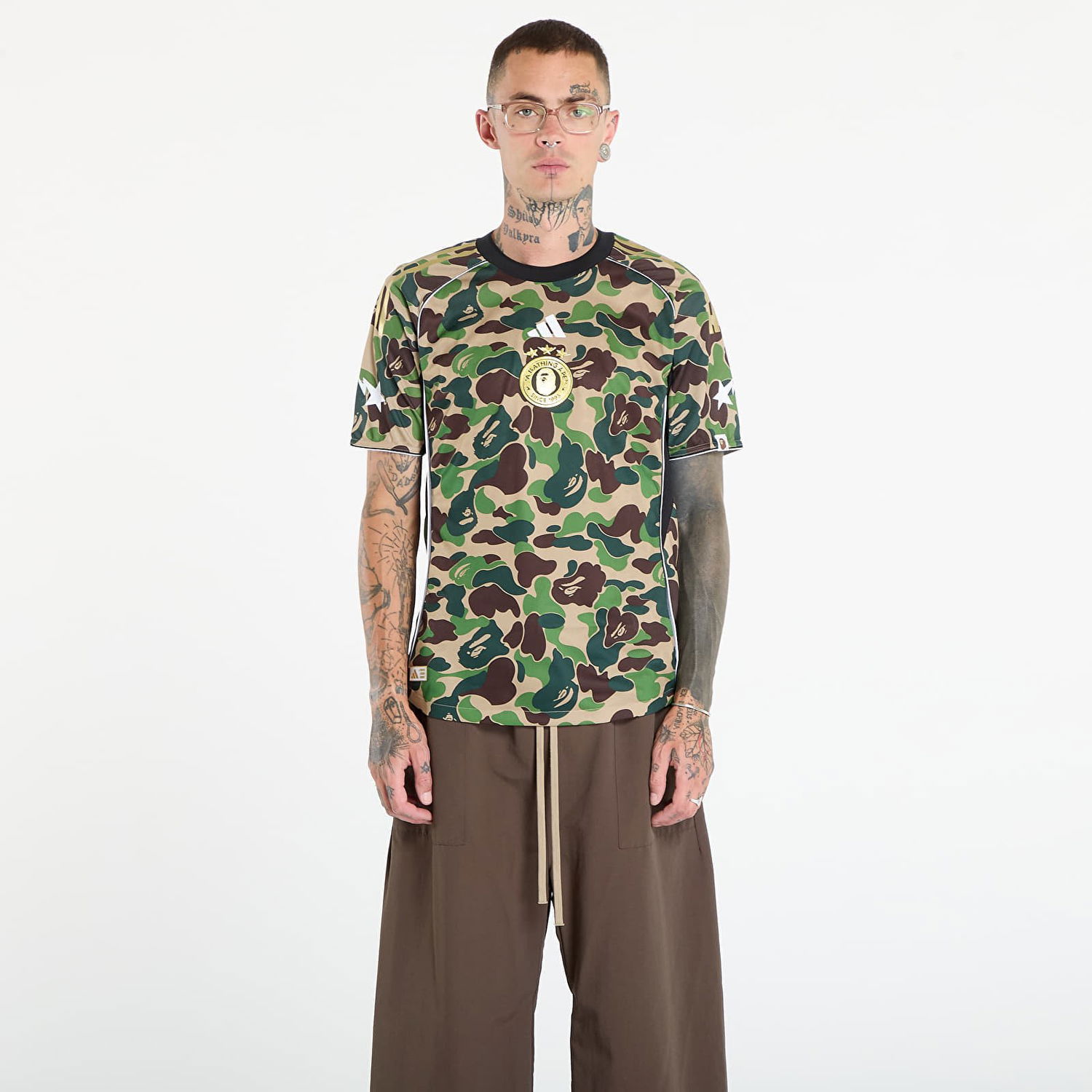 T-shirt adidas Originals adidas x Bape Jersey T-Shirt Grøn | KB2202, 0