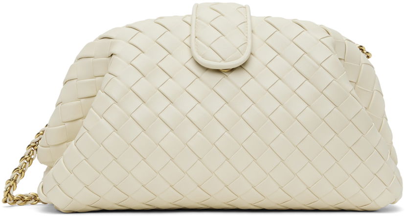 Håndtaske Bottega Veneta Lauren 1980 Teen Clutch Hvid | 785807 V40Z1