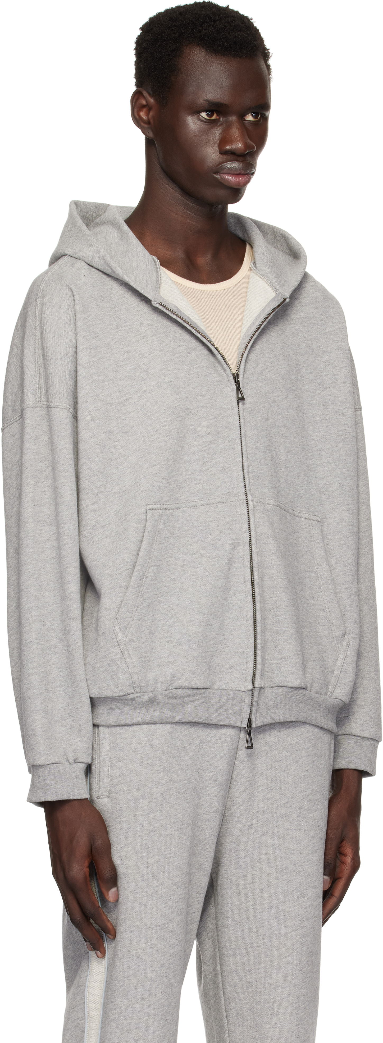Sweatshirt John Elliott John Elliott Frances Full Zip Hoodie Grå | B290B43541U, 1