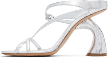 Tilbehør Dries Van Noten Dries Van Noten Strappy Sculptural Heeled Sandals Metalisk | WS251-1623-207, 2