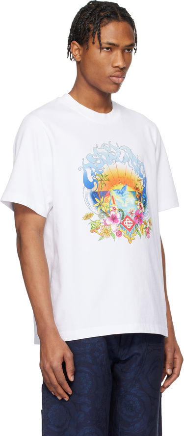T-shirt Casablanca Casablanca Surf Trip Graphic T-Shirt Hvid | MS25-JTS-001-04, 1