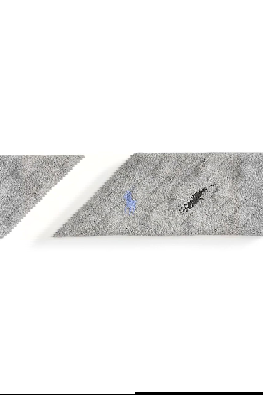 Kasketter og hatte Polo by Ralph Lauren Wool Blend Cable Knit Headband Grå | 455981426002, 0