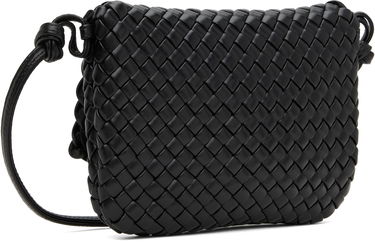 Skuldertaske Bottega Veneta Bottega Veneta Cobble Intrecciato Messenger Bag Sort | 804457-V01D1-8425, 2