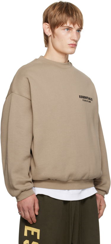 Sweater Fear of God Fear of God ESSENTIALS Fleece Crewneck Sweatshirt Beige | 192HO246267F, 1