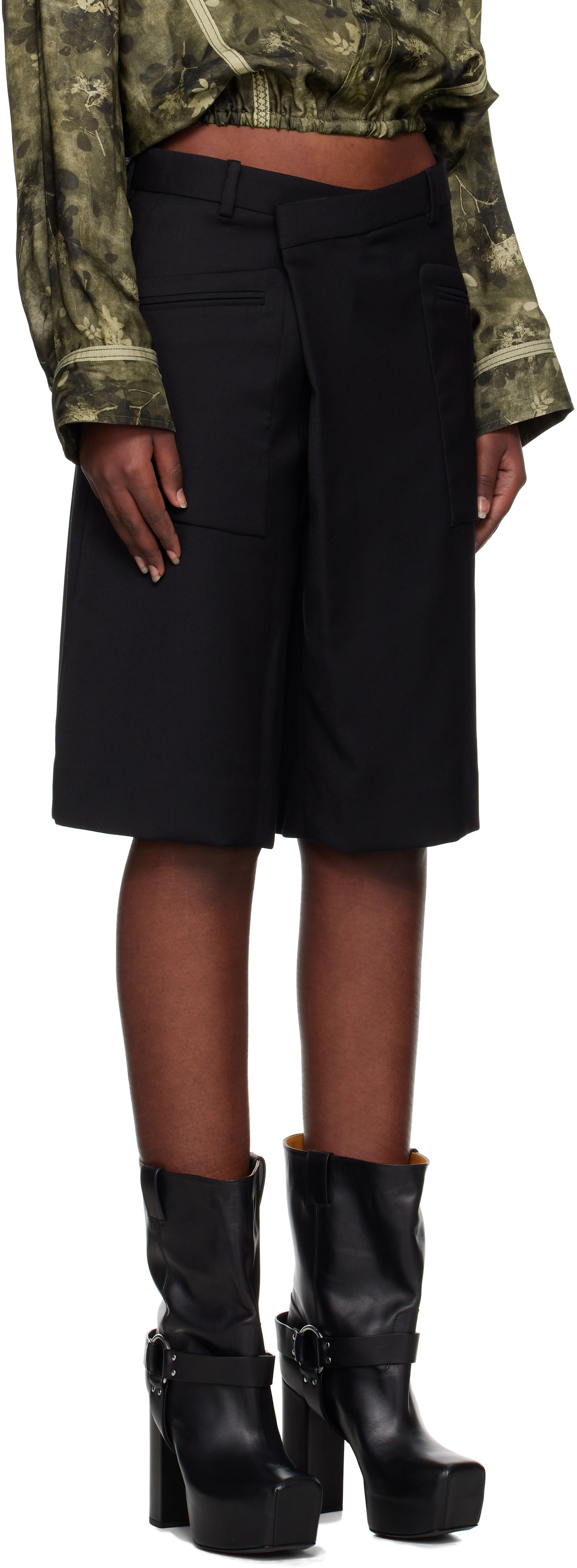 Shorts R13 R13 Crossover Knee-Length Shorts Sort | R13WR369-R475A, 1