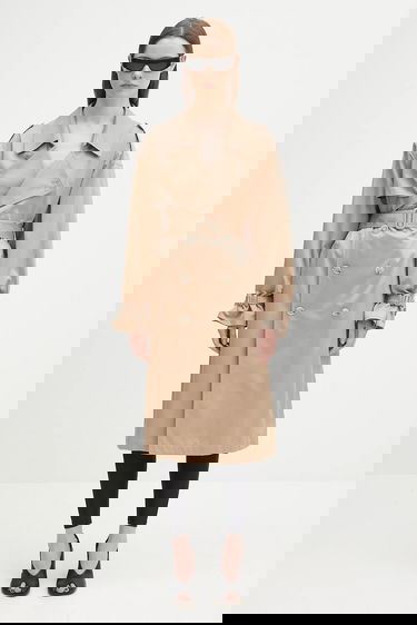 Trenchcoat Maison Margiela MM6 Maison Margiela Oversize Trench Coat Beige | S52AH0080, 6