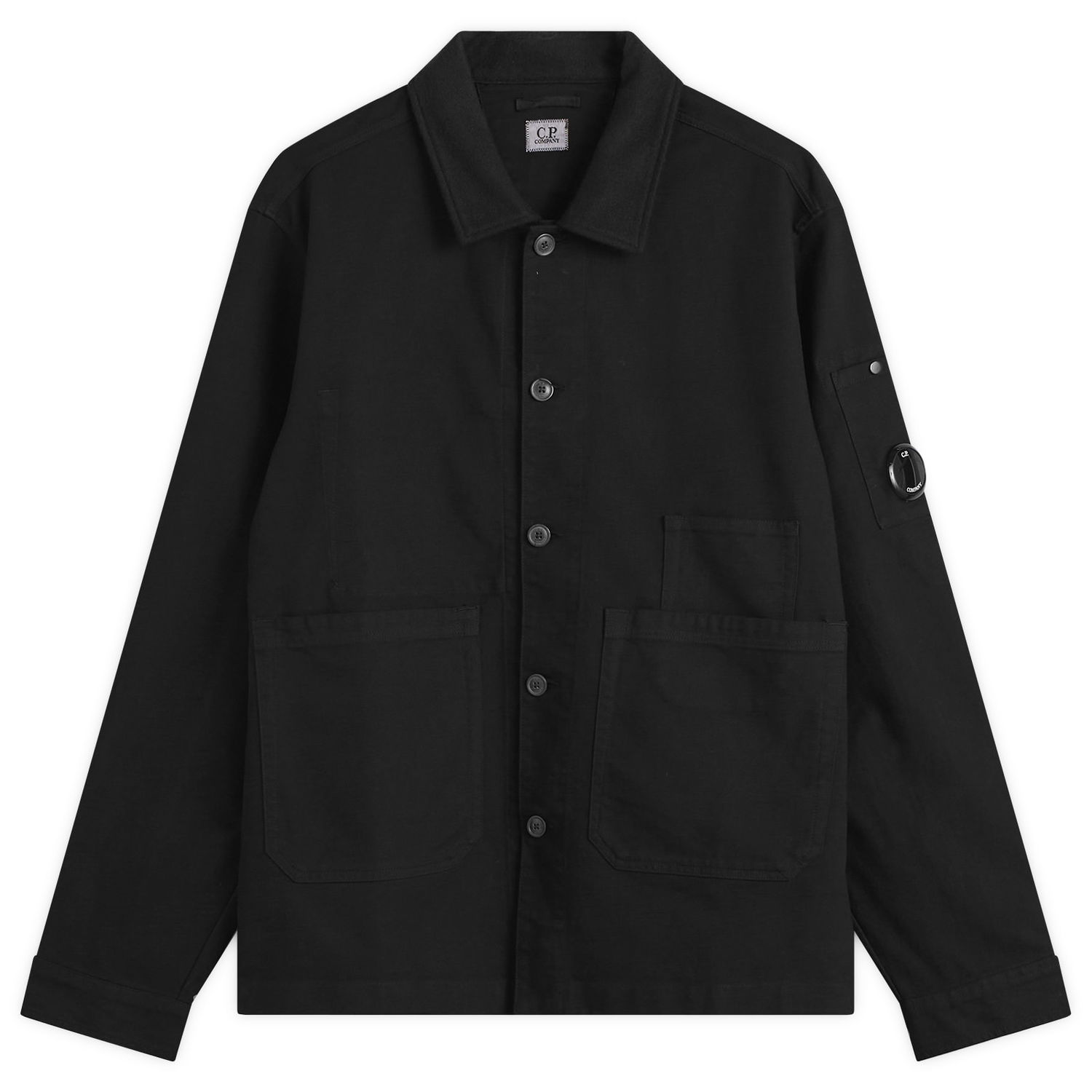 Jakke C.P. Company Double Satin Lens Overshirt Sort | 19CMOS286A-110471G-999, 0