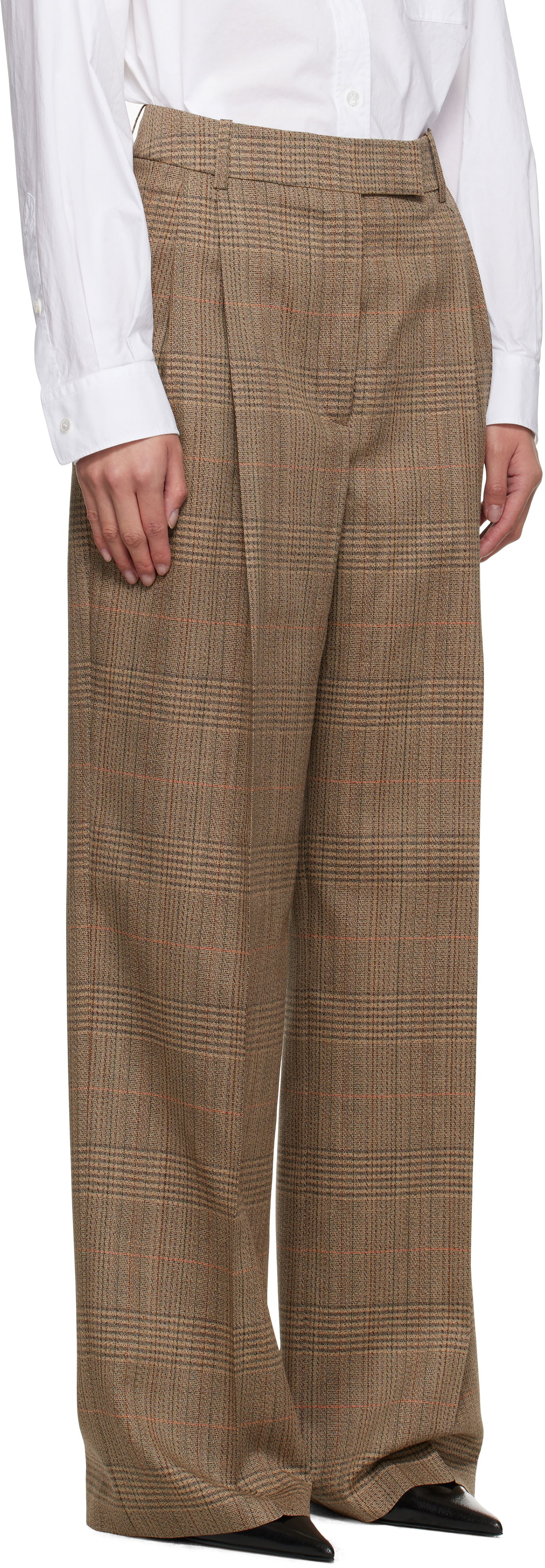 Bukser Róhe Róhe Mid-Waist Tailored Trousers Brun | 416-30-080, 1