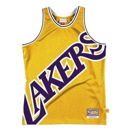 Tanktop Mitchell & Ness Los Angeles Lakers Big Face 2.0 Jersey Gul | MSTKBW19146-LALLTGD