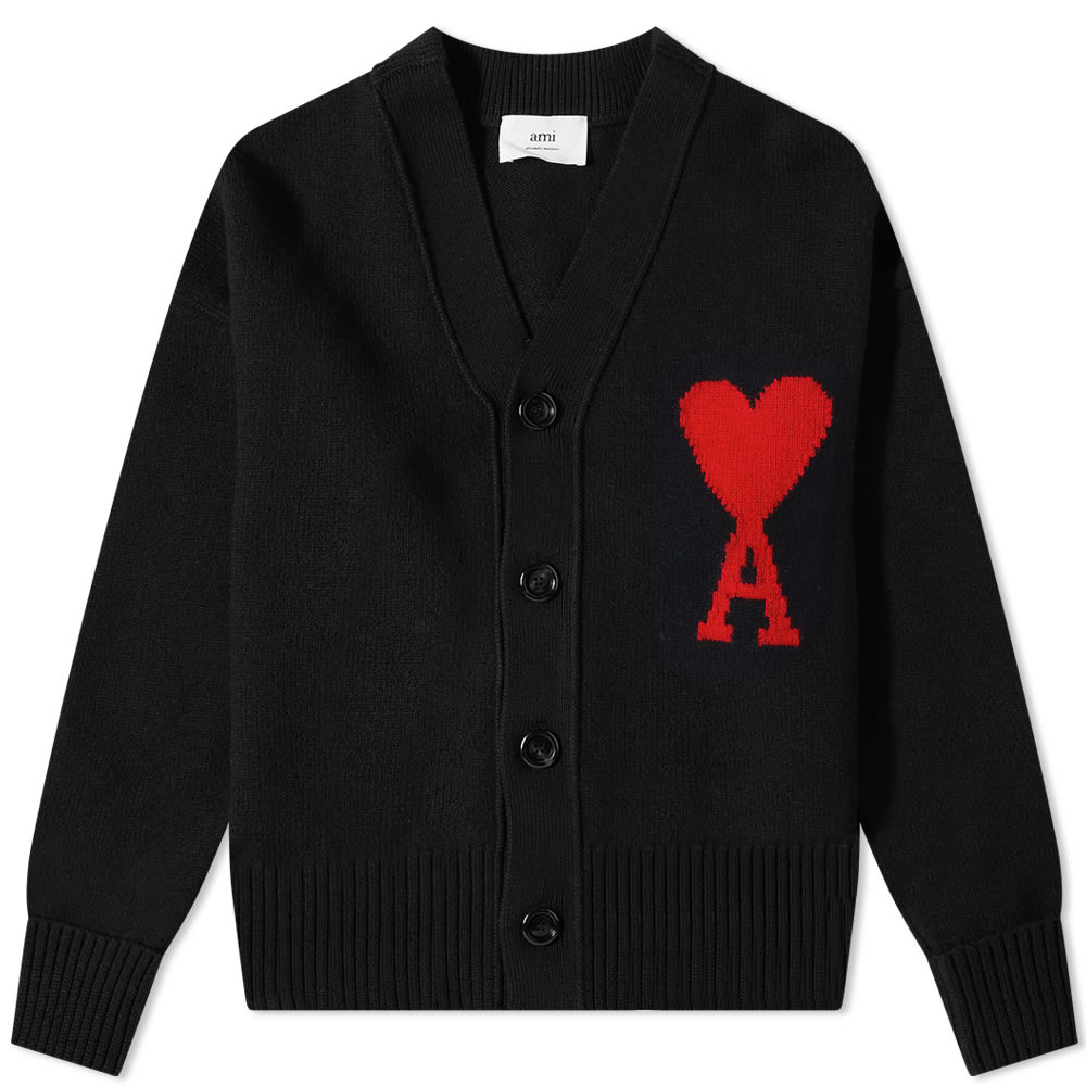 Sweater AMI Large A Heart Cardigan Sort | BFUKC002-018-009, 0