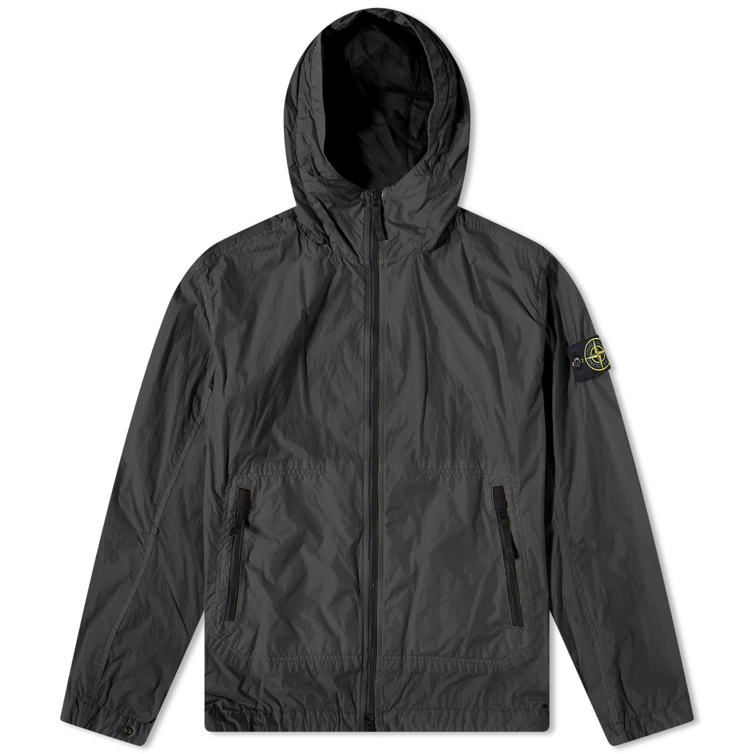 Vindjakke Stone Island Crinkle Reps Hooded Jacket Sort | 781540522-V0029, 0