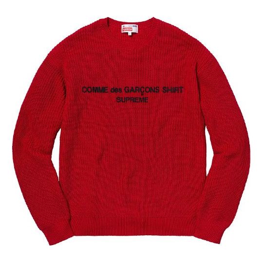 Sweater Supreme COMME des GARCONS SHIRT Knit Sweater Rød | SUP-FW18-405