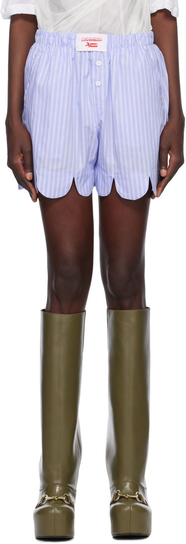 Boksere Charles Jeffrey Loverboy Charles Jeffrey LOVERBOY Scalloped Boxer Shorts Blå | 54030402, 0